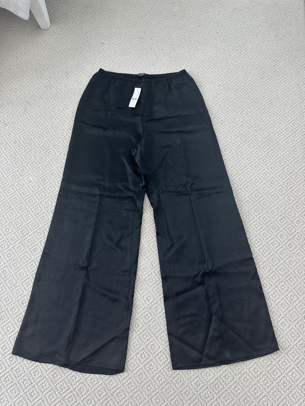J. Crew Black Cosmo pants in luster charmeuse
